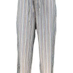 Pánské pyžamové kalhoty U1583A-S66 modré a oranžové proužky – Calvin Klein