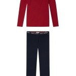 Pánské pyžamo UW0UW01929-0WG červenomodrá – Tommy Hilfiger