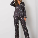 Černé dámské dvoudílné pyžamo
