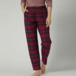 Dámské pyžamové kalhoty Mix & Match TAPERED TROUSER FLANNEL X červené – Triumph