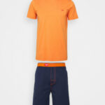 Pánské pyžamo  A03893 0WCAX E5864 oranžová/tm.modré – Diesel