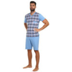 Pánské pyžamo Foltýn modré (FPT3)