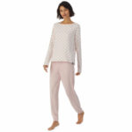 Dámské pyžamo YI2922608 růžová/bílá – DKNY