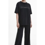 Dámské pyžamo QS6916E UB1 černá – Calvin Klein