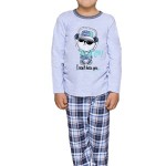 Chlapecké pyžamo Frantík kocourek modré
