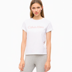 Dámské pyžamové tričko QS5789E-YN3 bílá – Calvin Klein