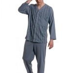 Pánské rozepínací pyžamo Gucio 854 dl/r 4XL